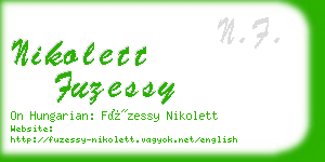 nikolett fuzessy business card